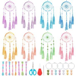 8 Sets Small Dream Catcher Kit Diy Mini Dreamcatcher Making Kit With💕